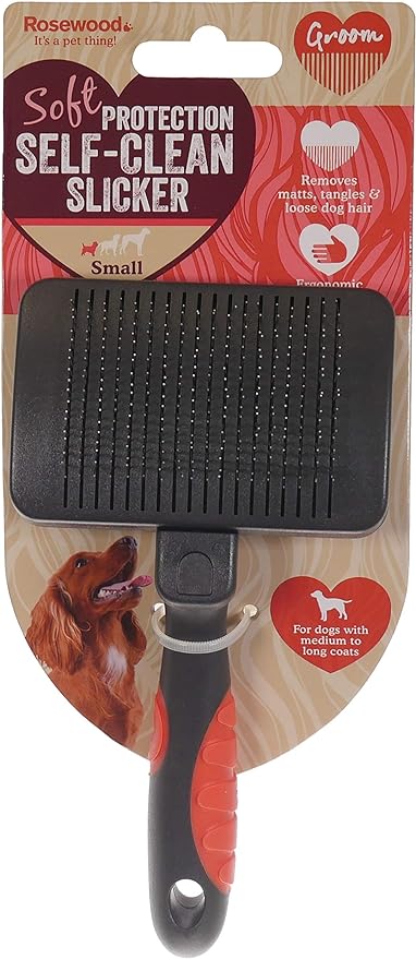 Rosewood - Soft Protection Self-Clean Slicker Brush (Small)