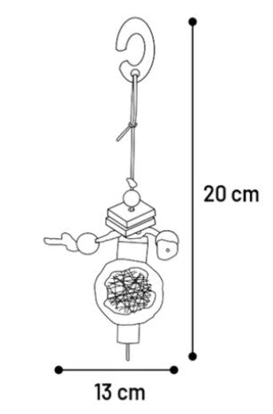 Flamingo Toy Faruk with ball and rope Mix