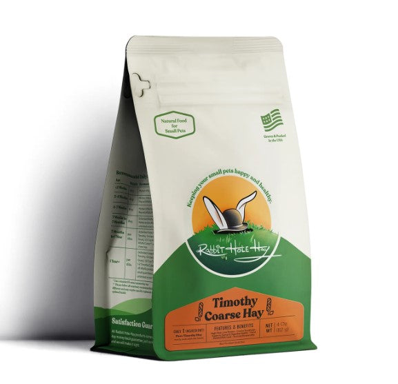 (Fun-Size) Rabbit Hole Hay - Ultra-Premium Coarse/1st Cut Timothy Hay - 4oz/114g