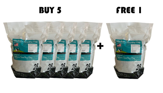 Rabbit Hole Hay - Ultra Premium Medium/2nd Cut 28oz (5+1) Bundle
