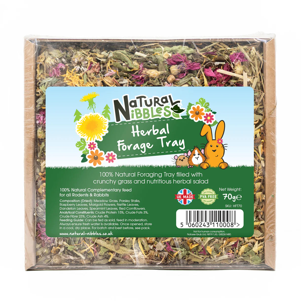 Natural Nibbles Herbal Forage Tray 80g