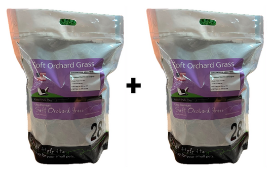 Rabbit Hole Hay - Ultra Premium Soft Orchard Grass Hay 28oz x 2 Bundle