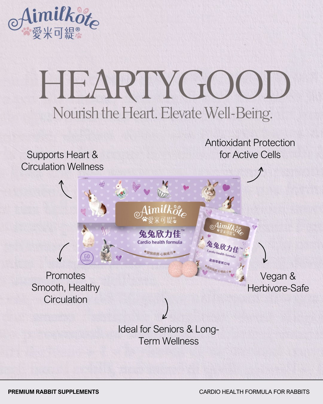 Aimilkote HeartyGood/Cardio Health Formula - 20 Counts