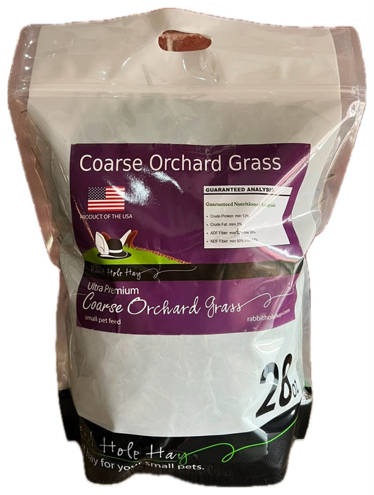 Rabbit Hole Hay - Ultra Premium Coarse Orchard Grass Hay 28oz