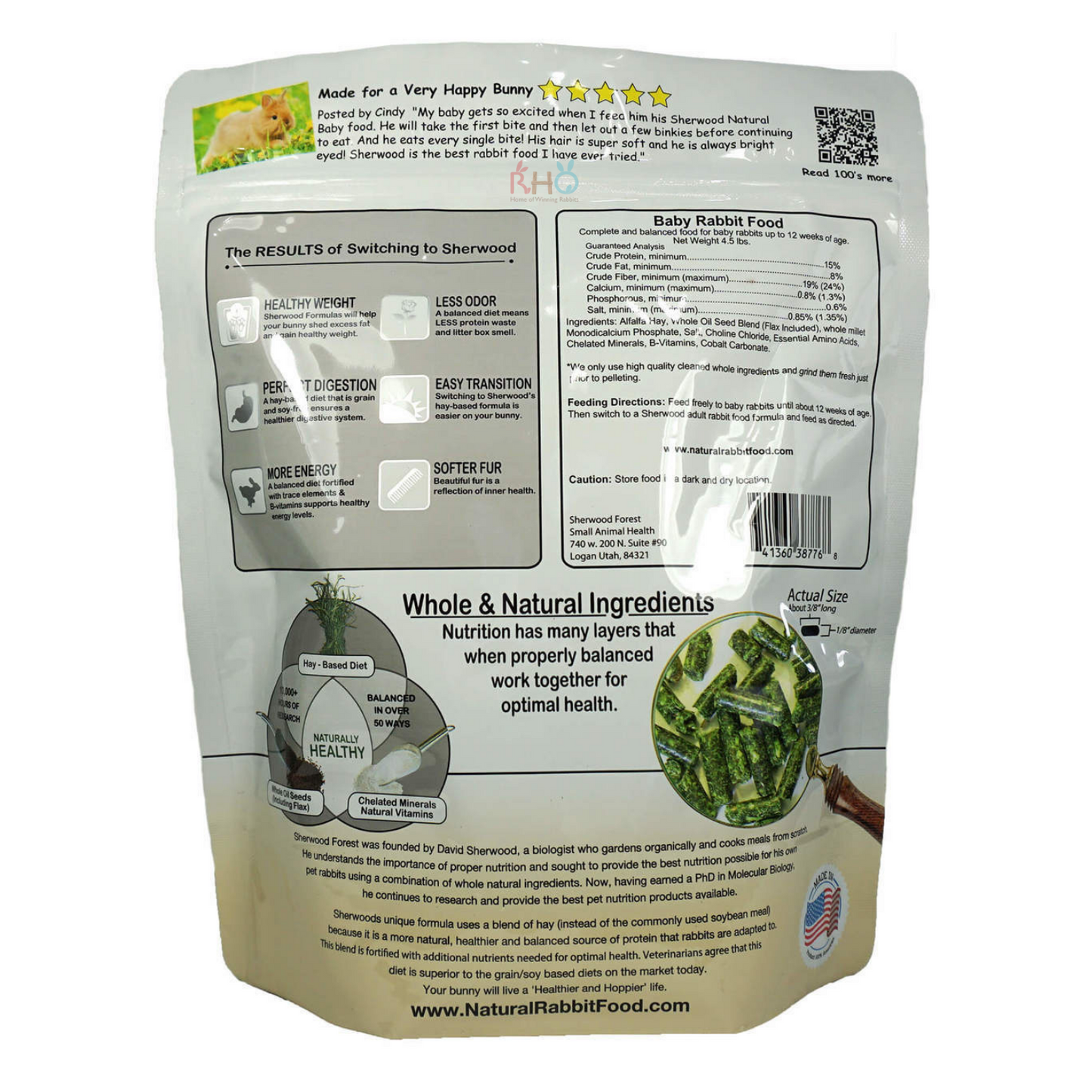 Sherwood Pet Health - Baby Rabbit Food (4.5 lbs)