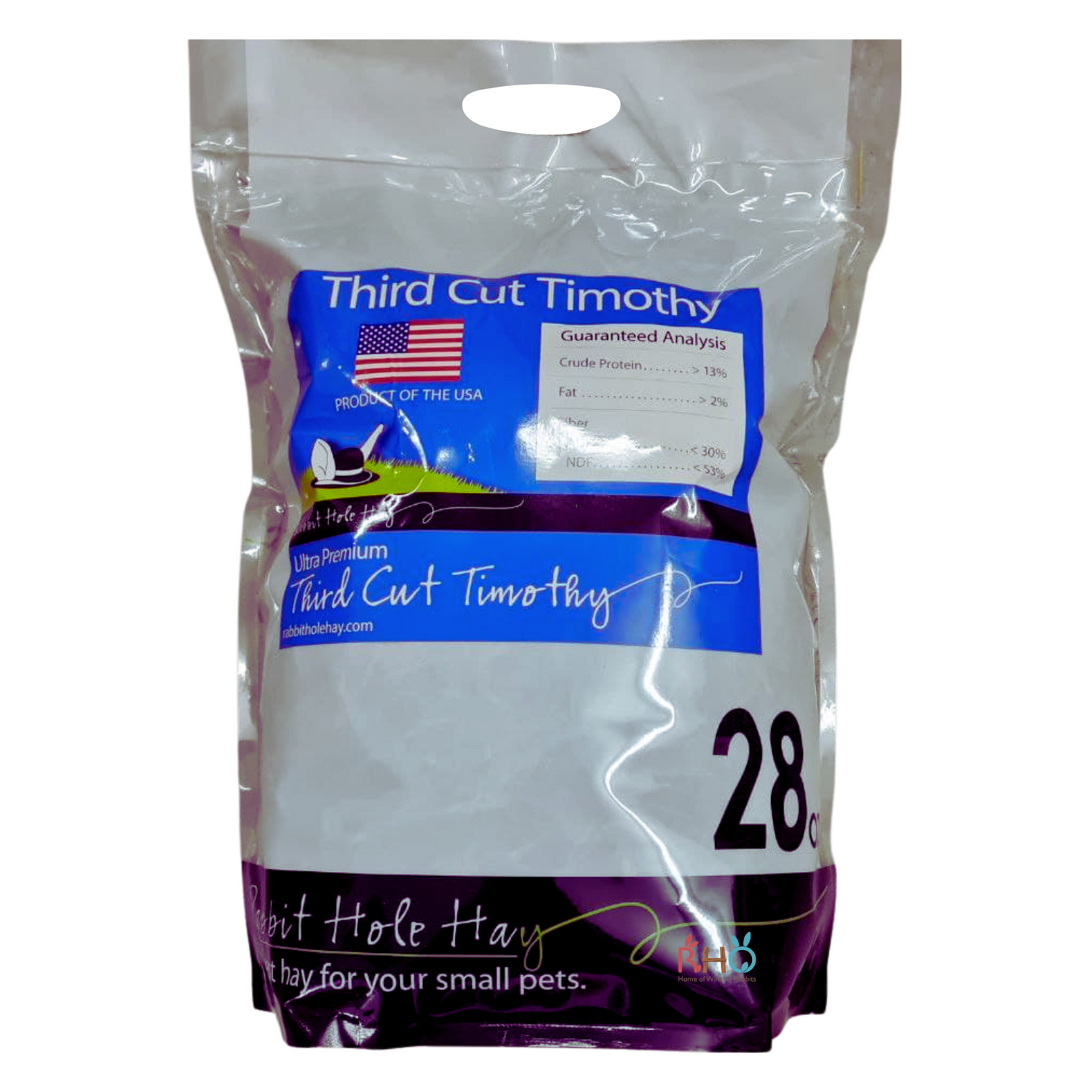 Rabbit Hole Hay - Ultra Premium Soft/3rd Cutting Timothy Hay (28 oz)