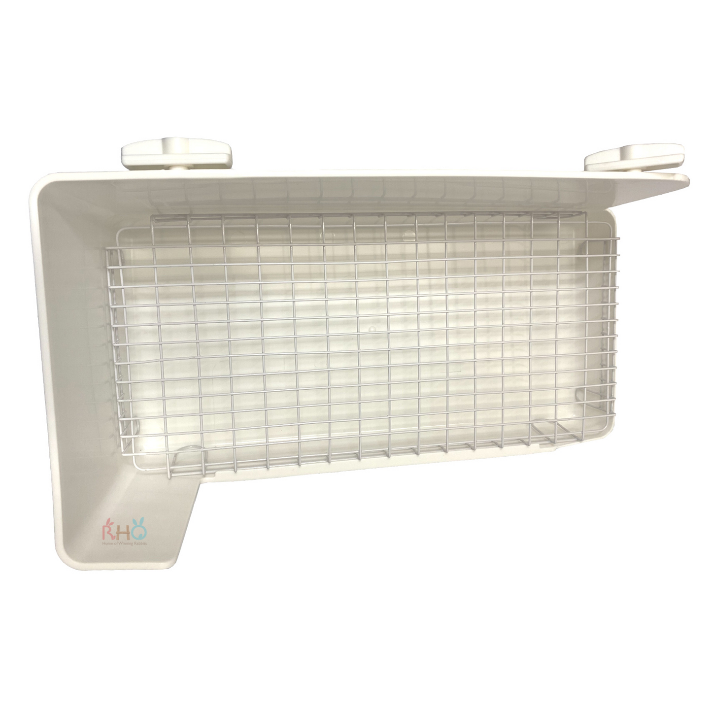 Small Foot L-Shaped Corner Pee Tray (White)