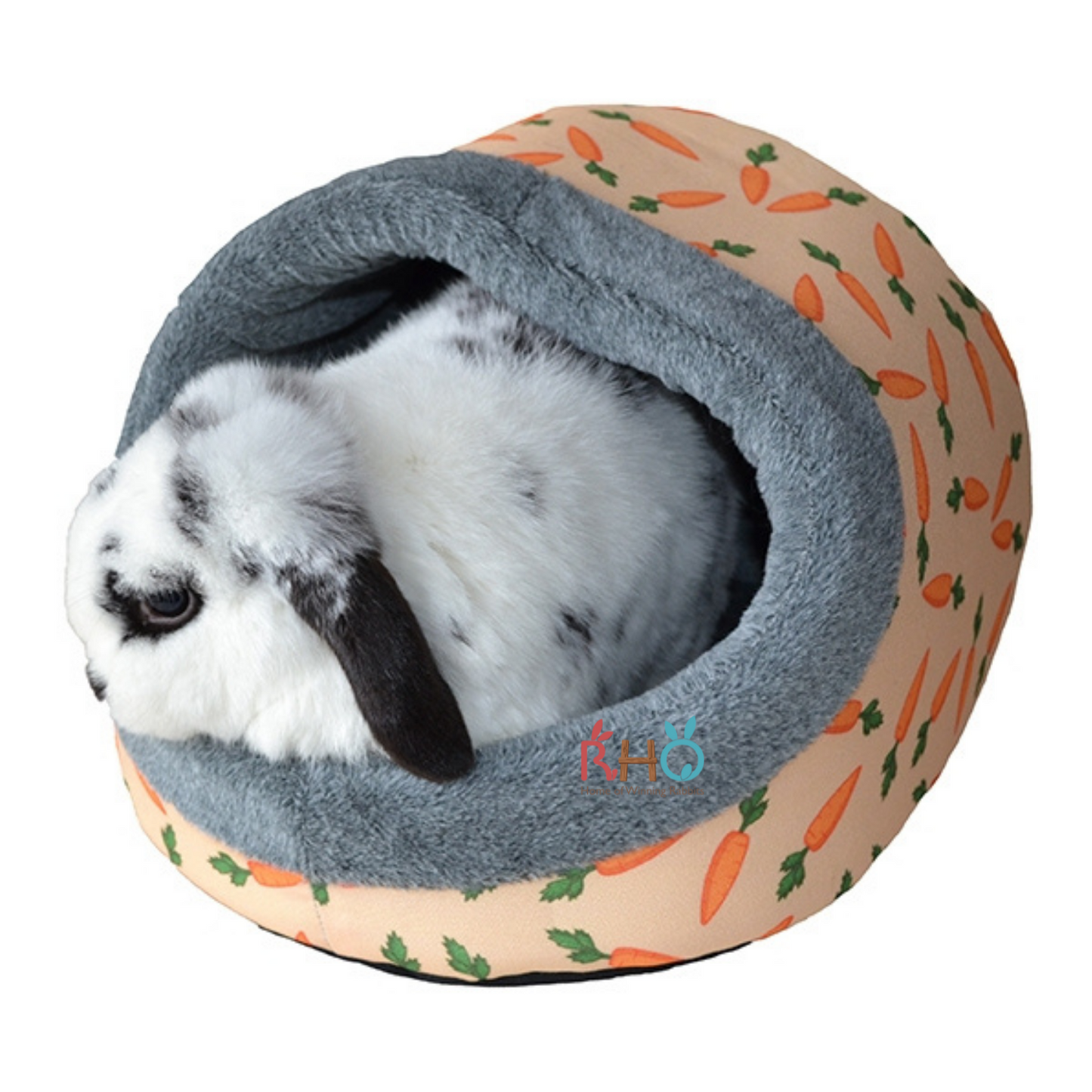 Rosewood - Carrot Plush Hooded Bed
