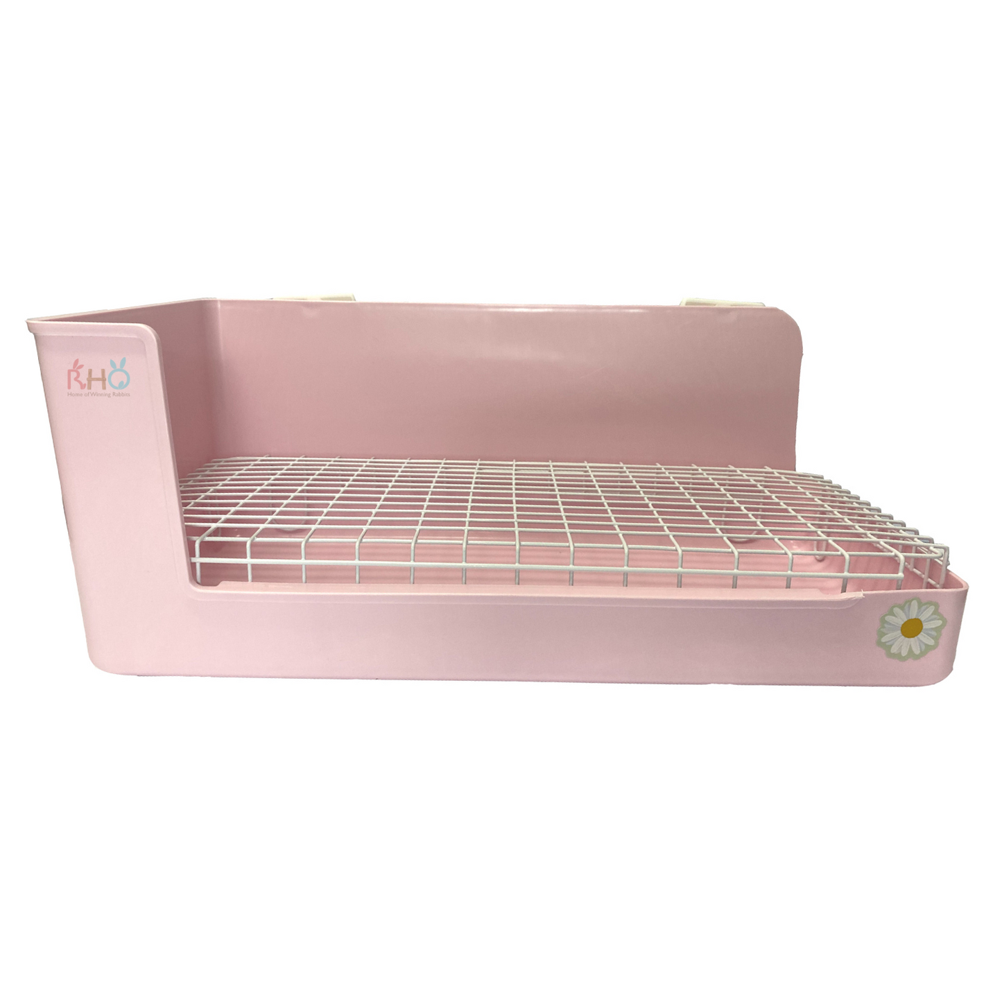 Small Foot L-Shaped Corner Pee Tray (Pink)