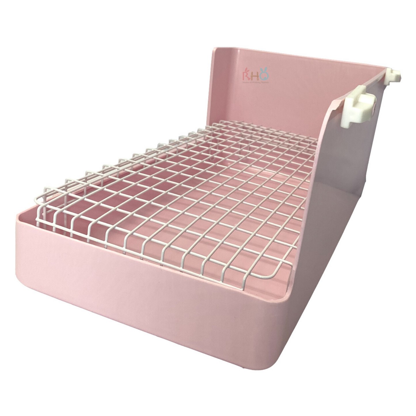 Small Foot L-Shaped Corner Pee Tray (Pink)