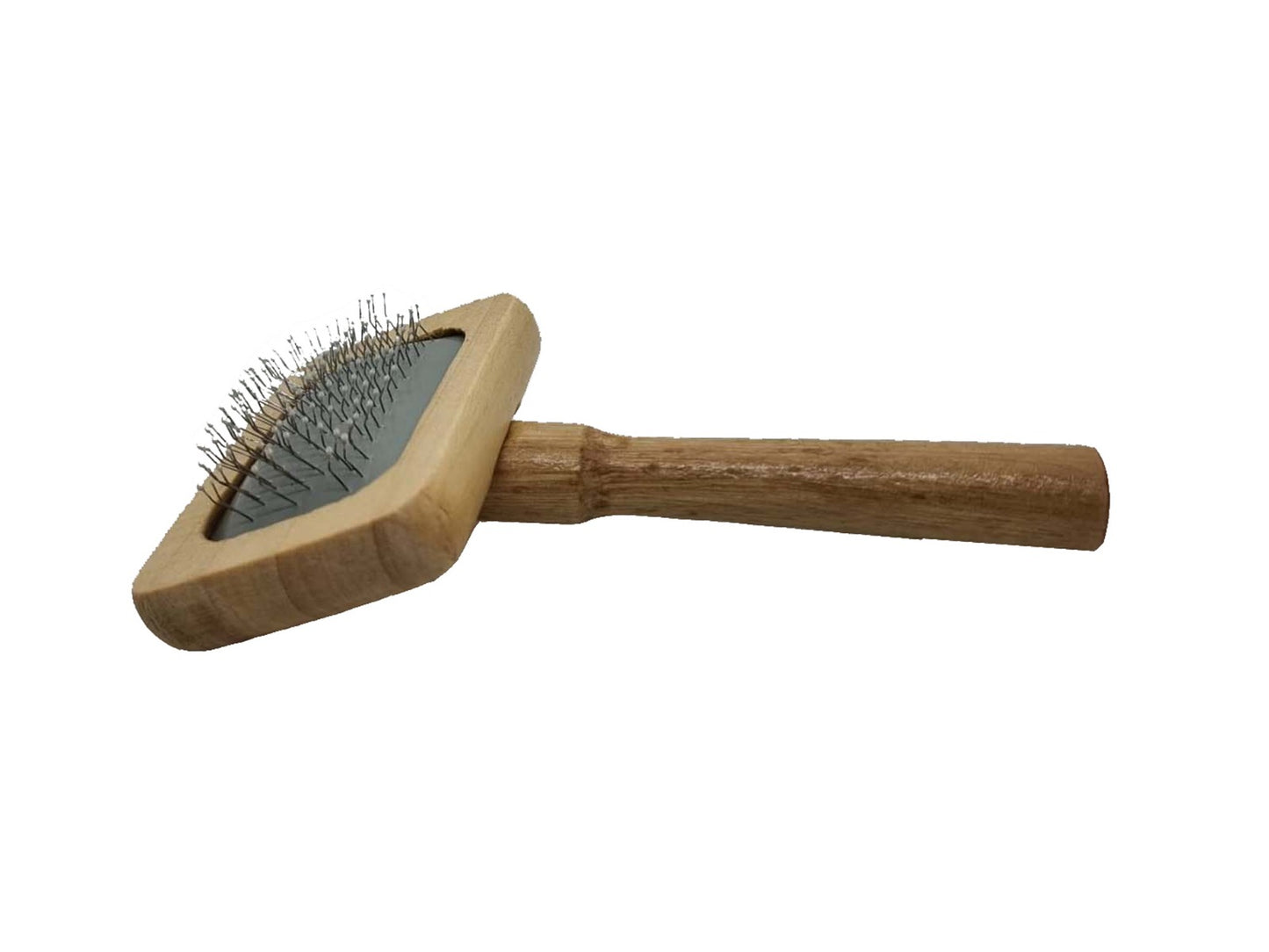 Small Foot Wooden Handle Slicker Brush