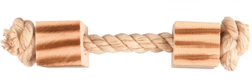 Flamingo Toy BBQ Beads With Rope Light Brown