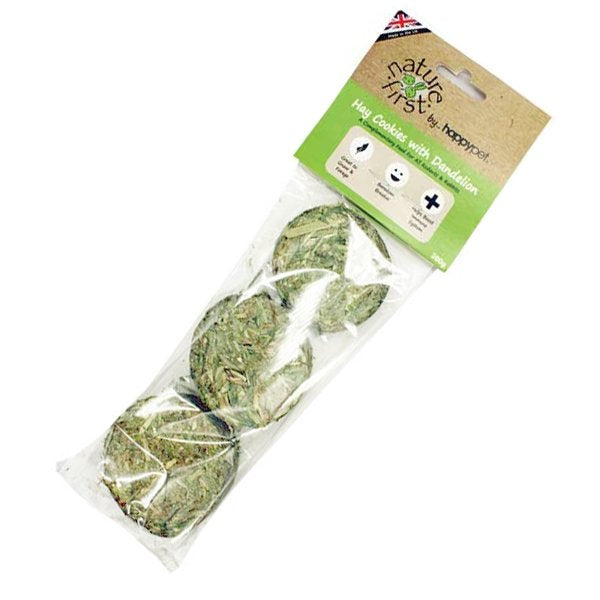 Happypet Nature First Hay Cookie with Dandelion 200g