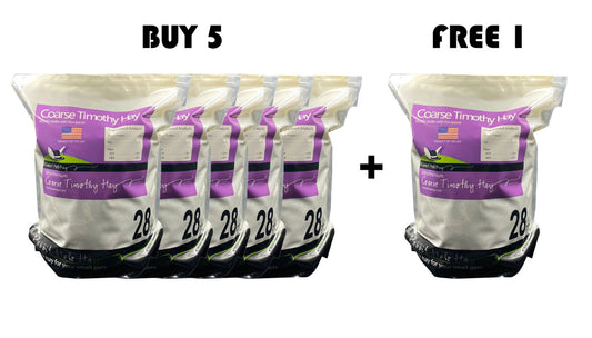 Rabbit Hole Hay - Ultra Premium Coarse/1st Cut 28oz (5+1) Bundle