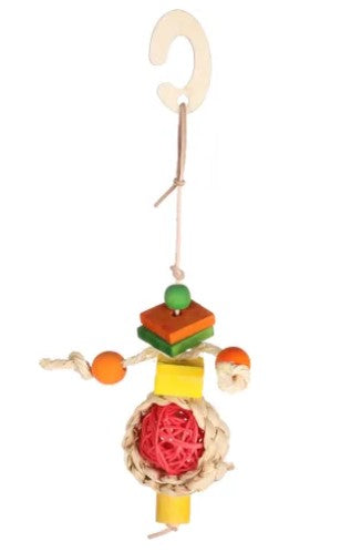 Flamingo Toy Faruk with ball and rope Mix