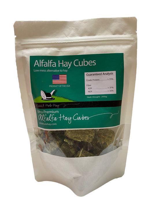 Rabbit Hole Hay Ultra Premium Alfalfa Hay Cubes 200g