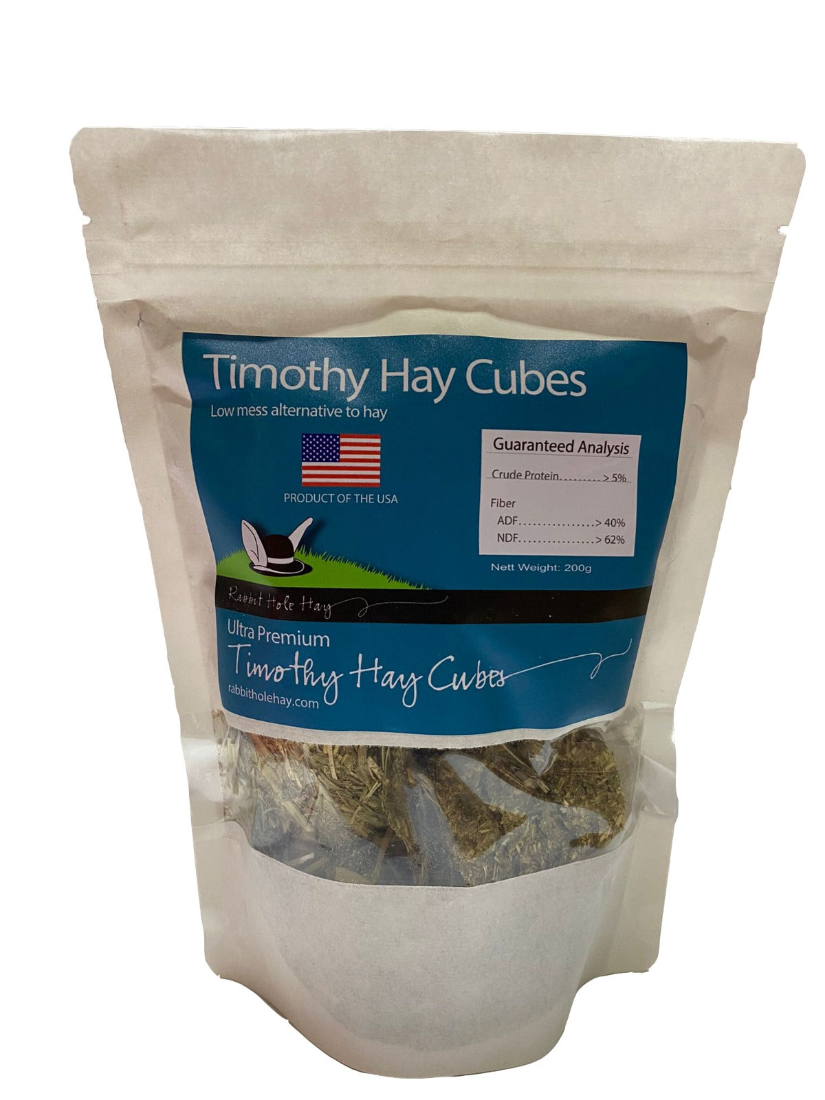 Rabbit Hole Hay Ultra Premium Timothy Hay Cubes 200g