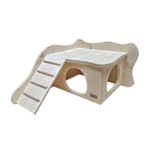 Elmato Corner Rodent House with Stairs 39x28x26cm