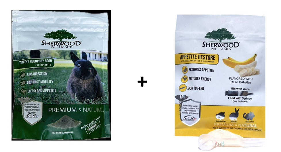 Sherwood Rabbit Recovery Food 200g + Sherwood Appetite Restore 60g Bun ...