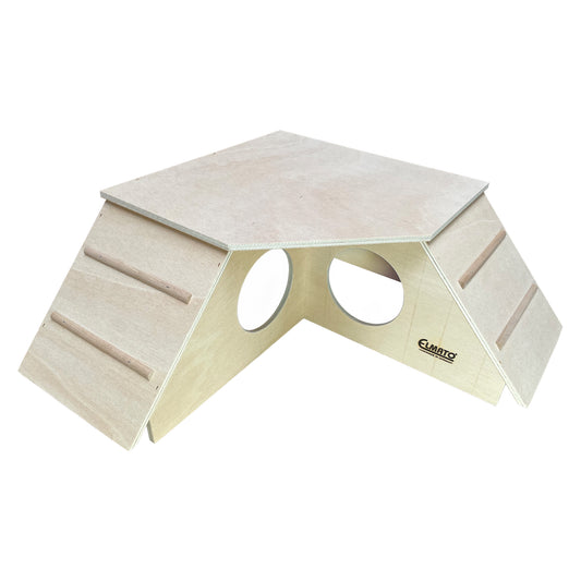 Elmato Wooden Angle Climbing Castle - 53x53x20cm