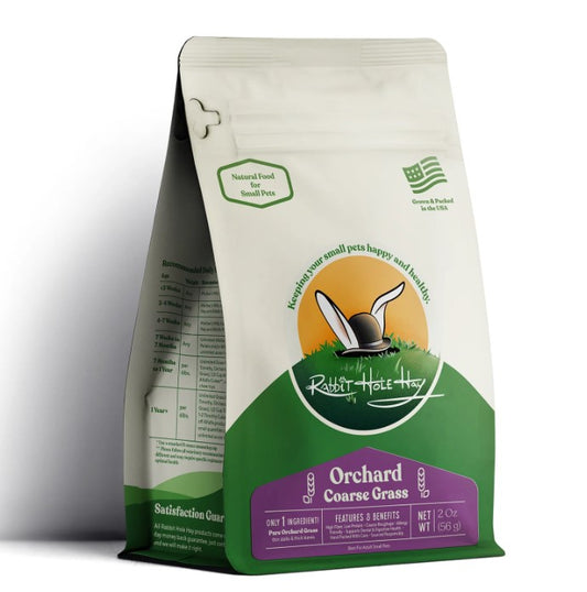 (Fun-Size) Rabbit Hole Hay - Ultra-Premium Coarse Orchard Grass Hay - 4oz/114g