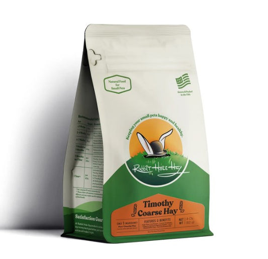 (Fun-Size) Rabbit Hole Hay - Ultra-Premium Coarse/1st Cut Timothy Hay - 4oz/114g