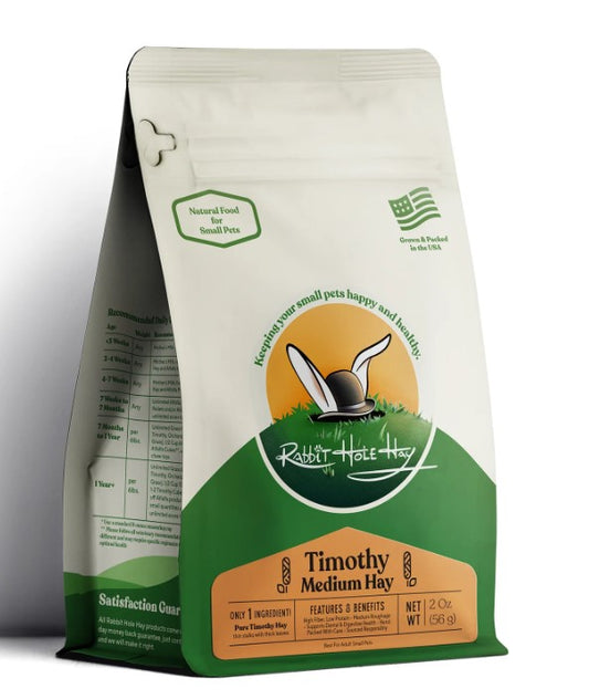 (Fun-Size) Rabbit Hole Hay - Ultra-Premium Medium/2nd Cut Timothy Hay - 4oz/114g