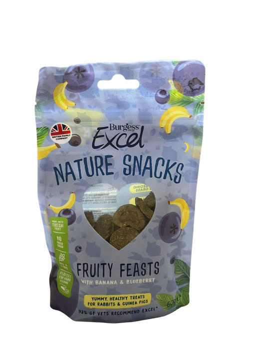 Burgess Excel Nature Snacks - Fruity Feast 60g