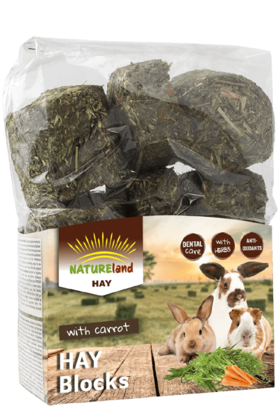 Blocksof Hay Natureland - Hay Blocks with Carrot 600g – Rabbit Headquarters