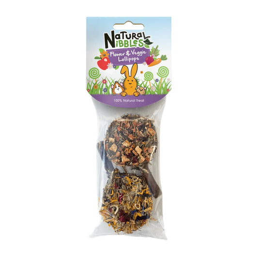 Natural Nibbles Flower & Veggie Lollipops 2pcs