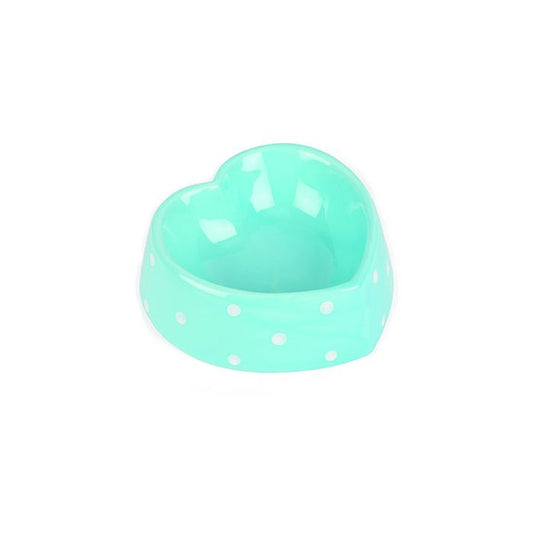 Happypet Polka Heart Pet Bowl 300ml (Blue)