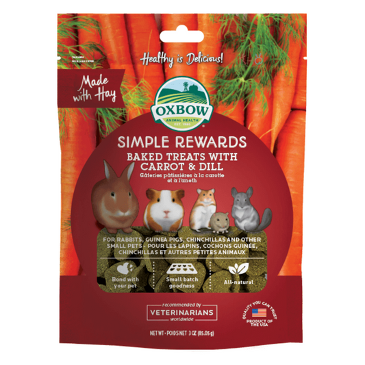 Oxbow Simple Rewards Baked Treats with Carrot & Dill 85.05g