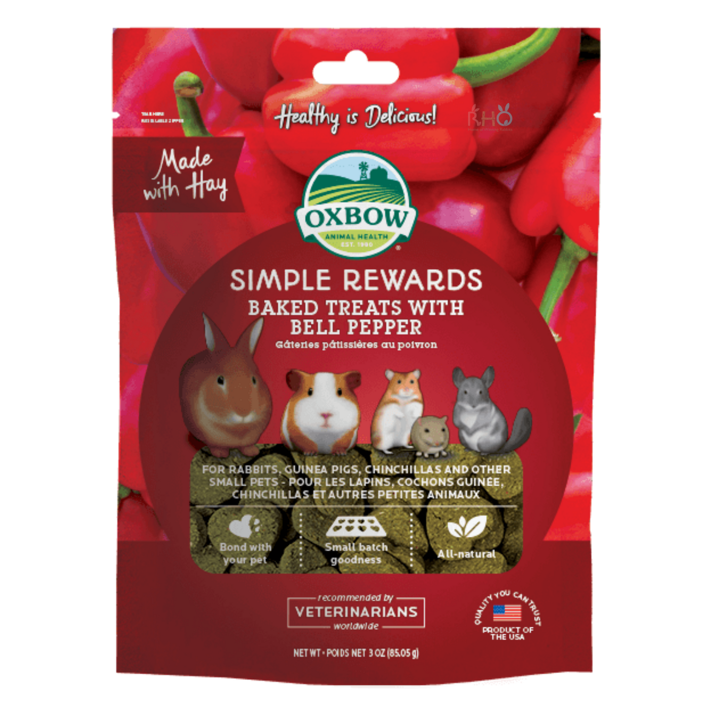 Oxbow Simple Rewards Baked Treats with Bell Pepper 85.05g