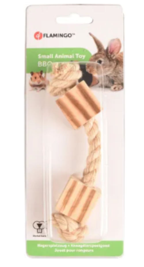 Flamingo Toy BBQ Beads With Rope Light Brown