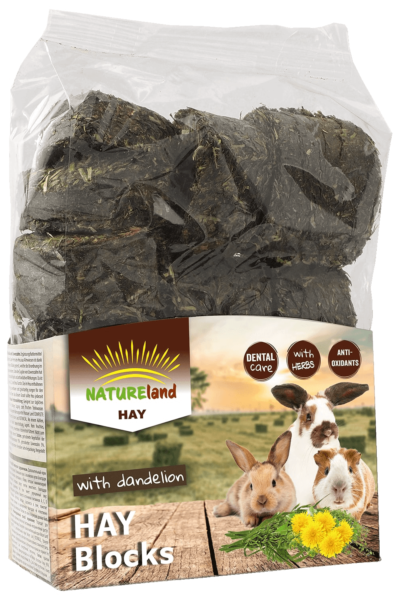 Natureland - Hay Blocks with Dandelions 600g