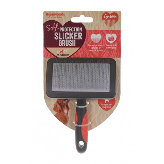 Rosewood - Soft Protection Slicker Brush (Medium)
