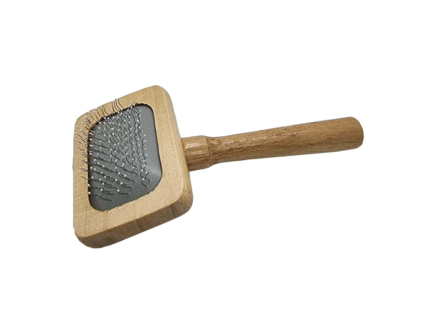 Small Foot Wooden Handle Slicker Brush