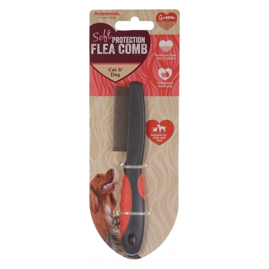 Rosewood Soft Protection Salon Grooming Medium Flea Comb